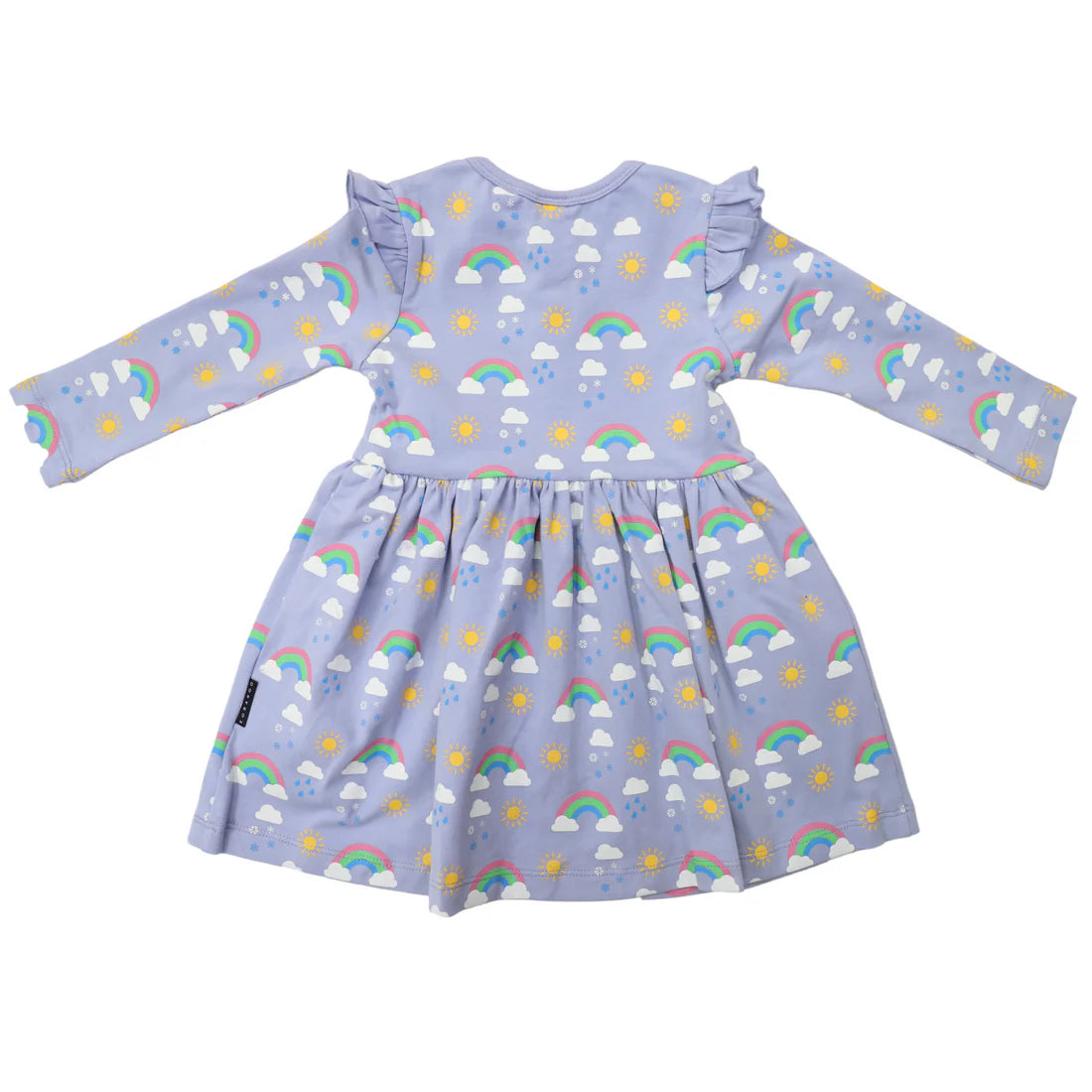Korango - Rainbow Print Cotton Stretch Dress - Blue Heron