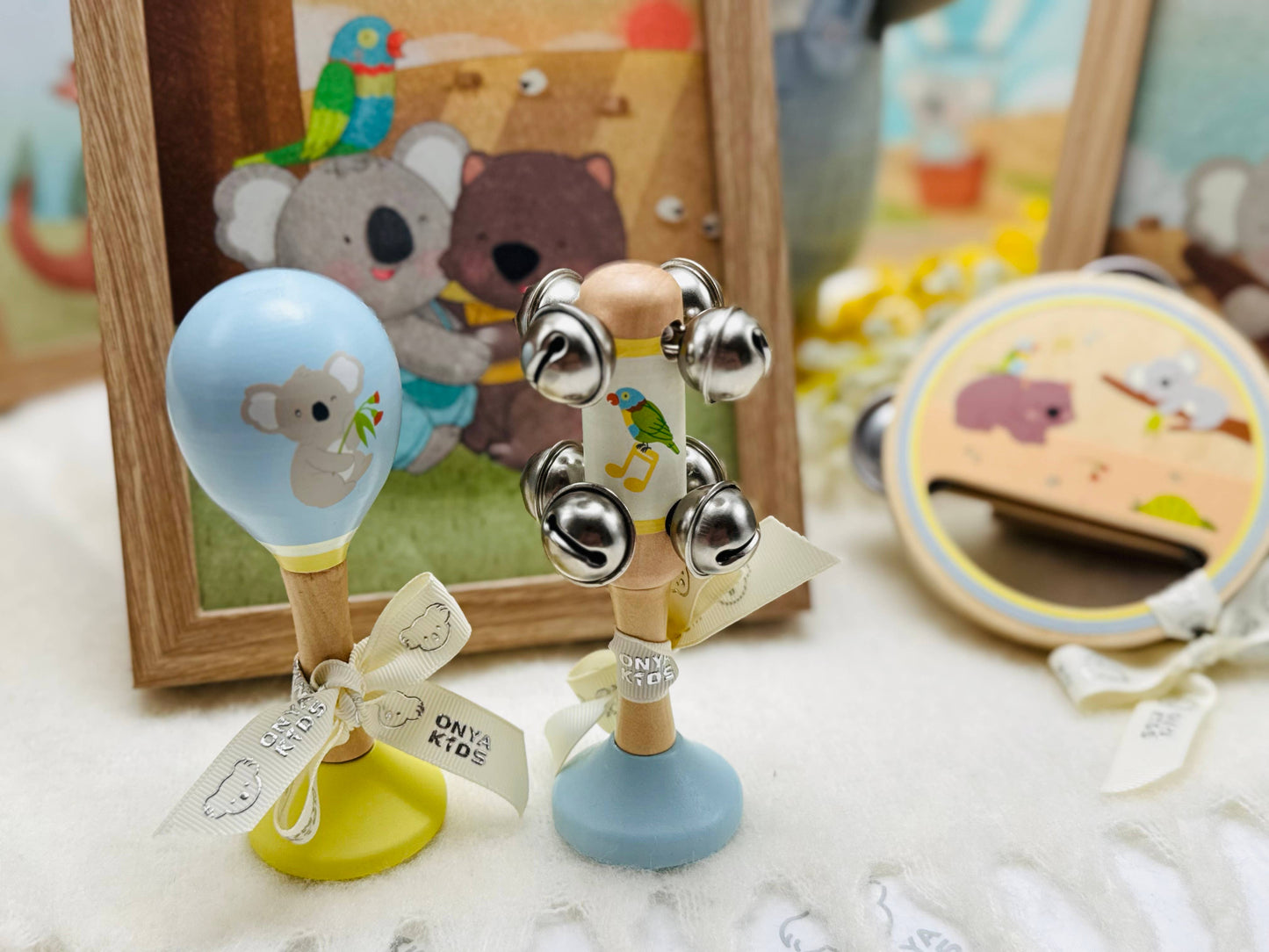 Onya Kids - KoKo's Music Adventure Wooden Music 3pcs Set (Koala, rainbow