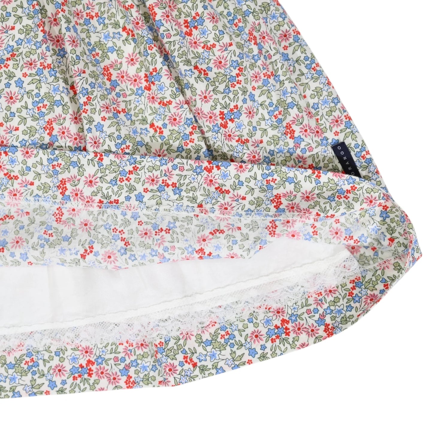 Korango - Cotton Floral Frill Smocked Dress - Red Floral