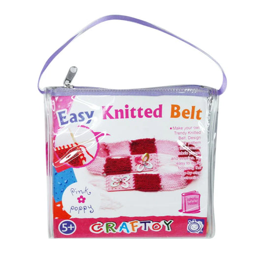Pink Poppy - Easy Knitted Belt