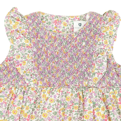 Korango - Floral Smocked Sunsuit Yellow Floral