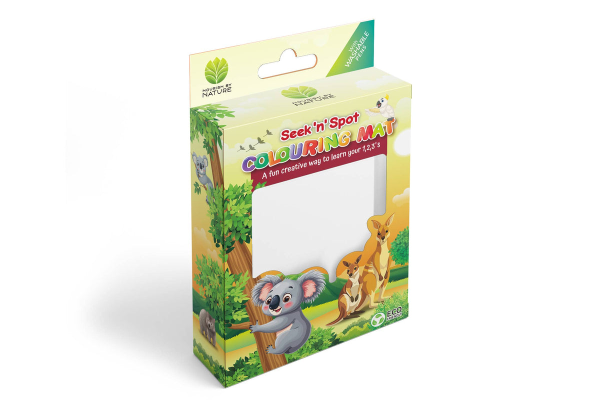 Nourish By Nature - Reusable Colouring Mat - Aussie Animal - A3 Silicone