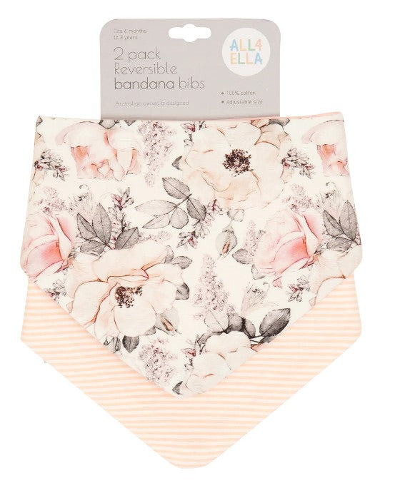All4Ella - Bandana Bib - 2pk - Assorted