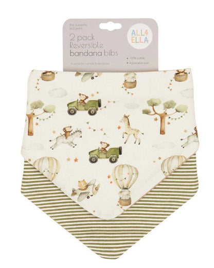 All4Ella - Bandana Bib - 2pk - Assorted