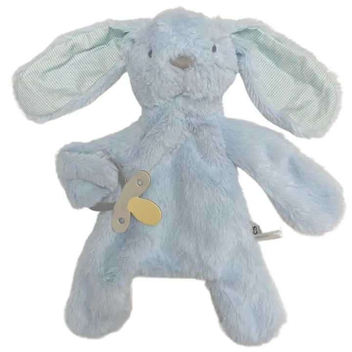 Es Kids - Bunny Comforter with Dummy Holder Blue 30cm