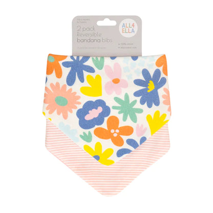 All4Ella - Bandana Bib - 2pk - Assorted