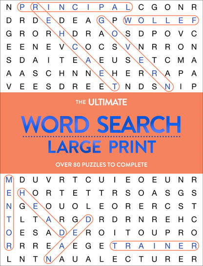 Large Print Word Search Orange