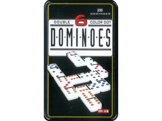 Game in Tin - Dominoes D6 Colour Dot