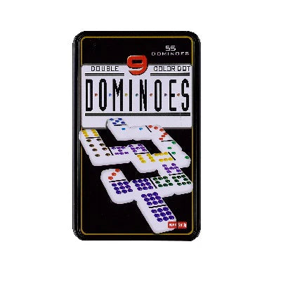 Game in Tin - Dominoes D9 Colour Dot