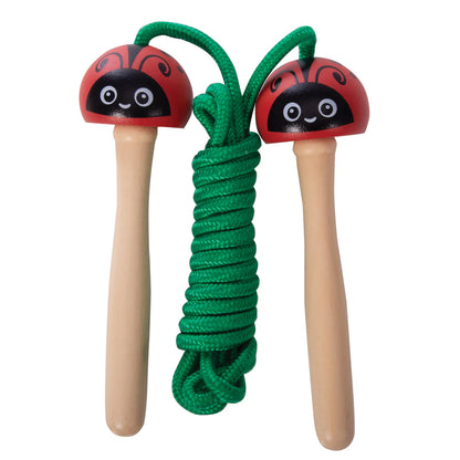 Wooden Skipping Rope - Garden Animals