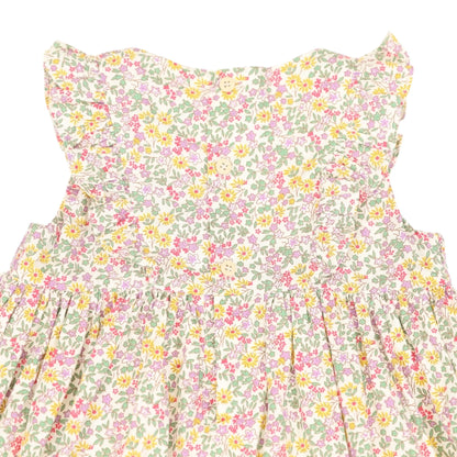 Korango - Frill Smocked Dress Yellow Floral