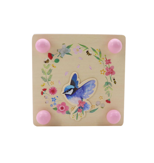 Wooden Blue Wren Flower Press (Australian Plants)