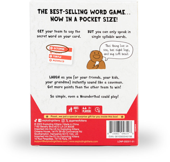 Grab & Game Poetry for Neanderthals