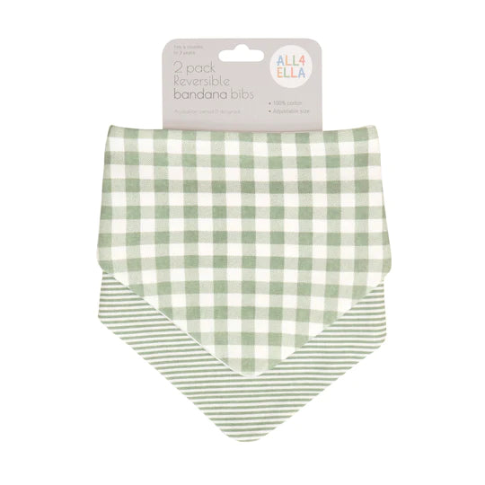 All4Ella - Bandana Bib - 2pk - Assorted