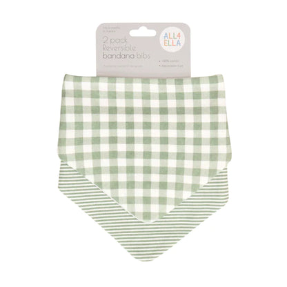 All4Ella - Bandana Bib - 2pk - Assorted