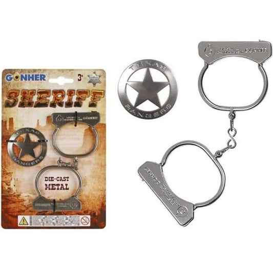 Gonher - Sheriff Metal Handcuffs and Badge