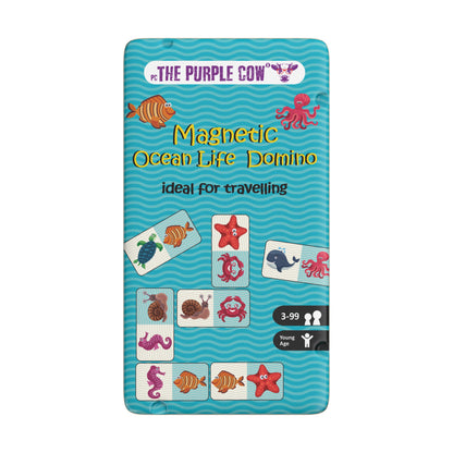 The Purple Cow Magnetic Travel Games -Ocean Life Dominoes