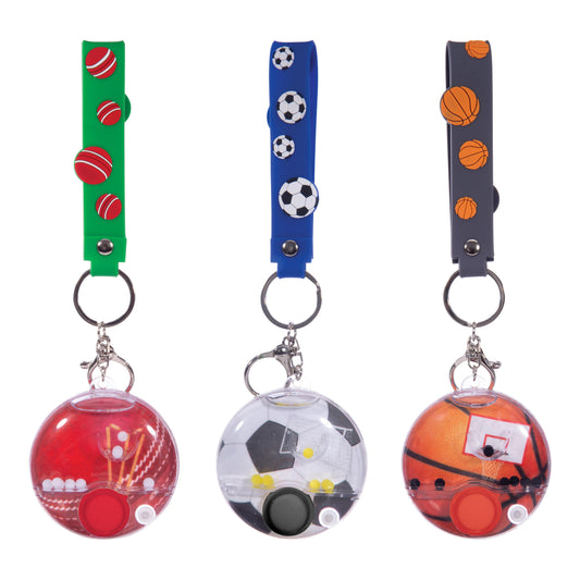 Water Filled Game Keychain Sport