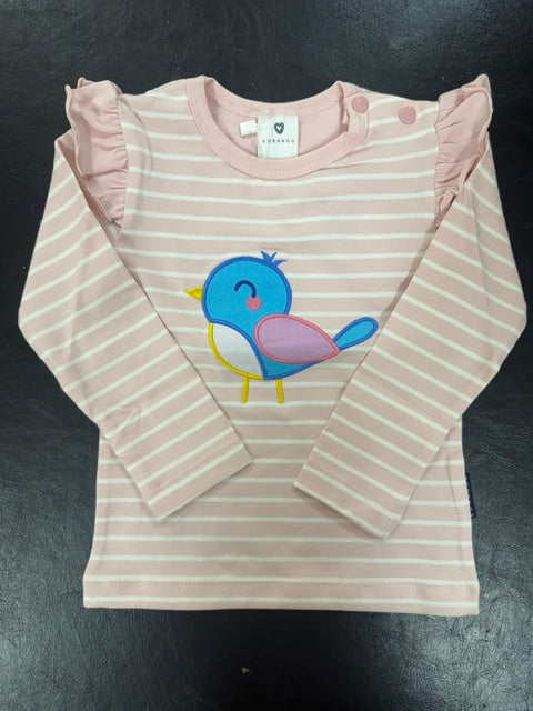 Korango - Frill Bird Striped Top