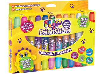 Little Brian Paint Sticks - Flip Paint Sticks 12pk