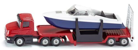 Siku - Low Loader with a Boat - SI1613