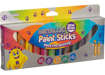 Little Brian Paint Sticks - Metallic 12PK
