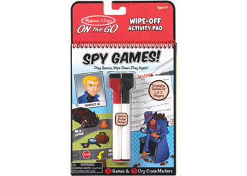 M&D - On The Go - Spy Games - Wipe Off Activity Pad
