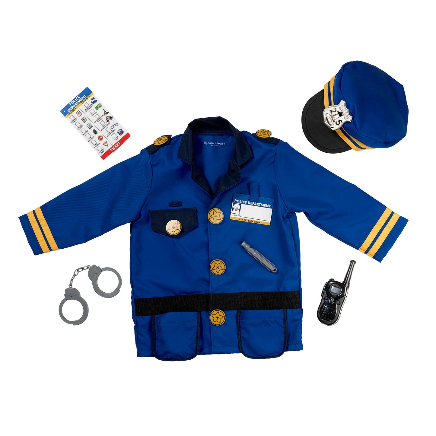 Melissa & Doug - Police Role Play Costume Set - Pack of 3