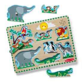 Melissa & Doug – Zoo Animals Sound Puzzle – 8 Pieces