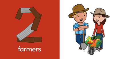 George the Farmer - Numbers On The Farm - Board Books