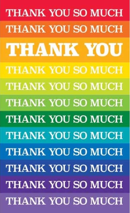 Thankyou Card Rainbow