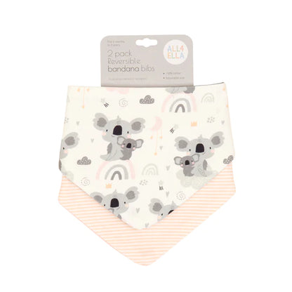 All4Ella - Bandana Bib - 2pk - Assorted