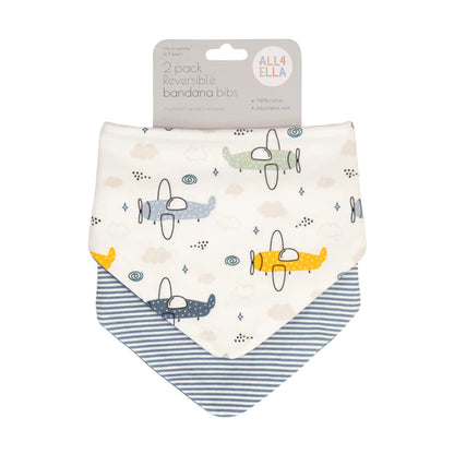 All4Ella - Bandana Bib - 2pk - Assorted