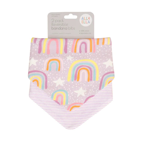 All4Ella - Bandana Bib - 2pk - Assorted