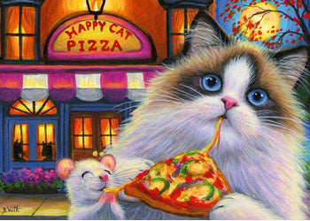 Ravensburger - Happy Cat Pizza 35pc 040606
