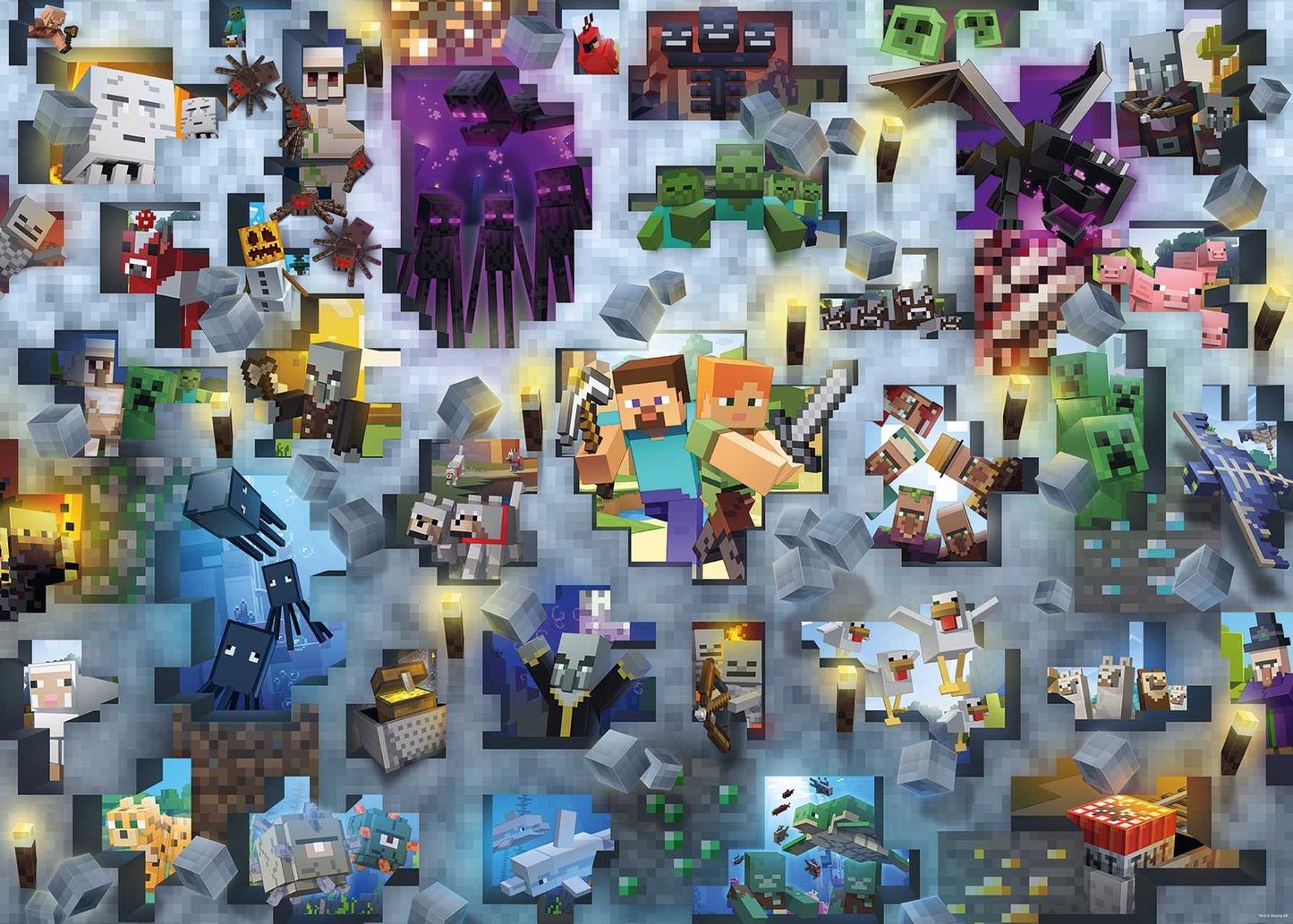 Ravensburger - Minecraft Mobs Challenge Puzzle 1000pcs