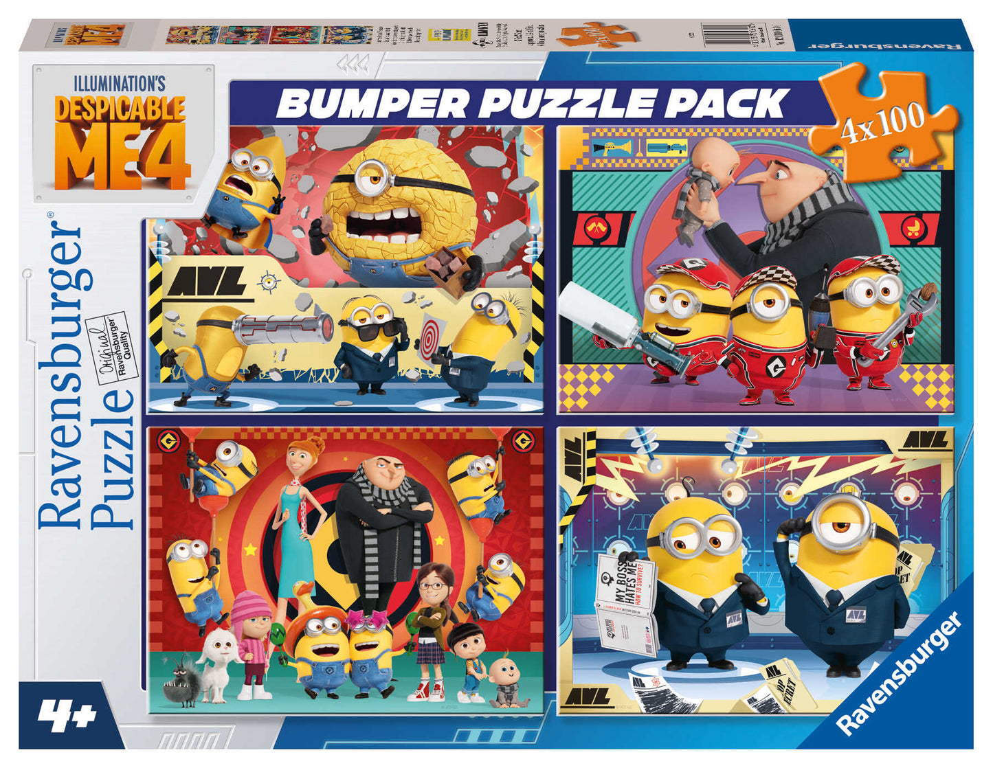 Ravensburger - Despicable Me Bumper Puzzle Pack 4 x 100pc