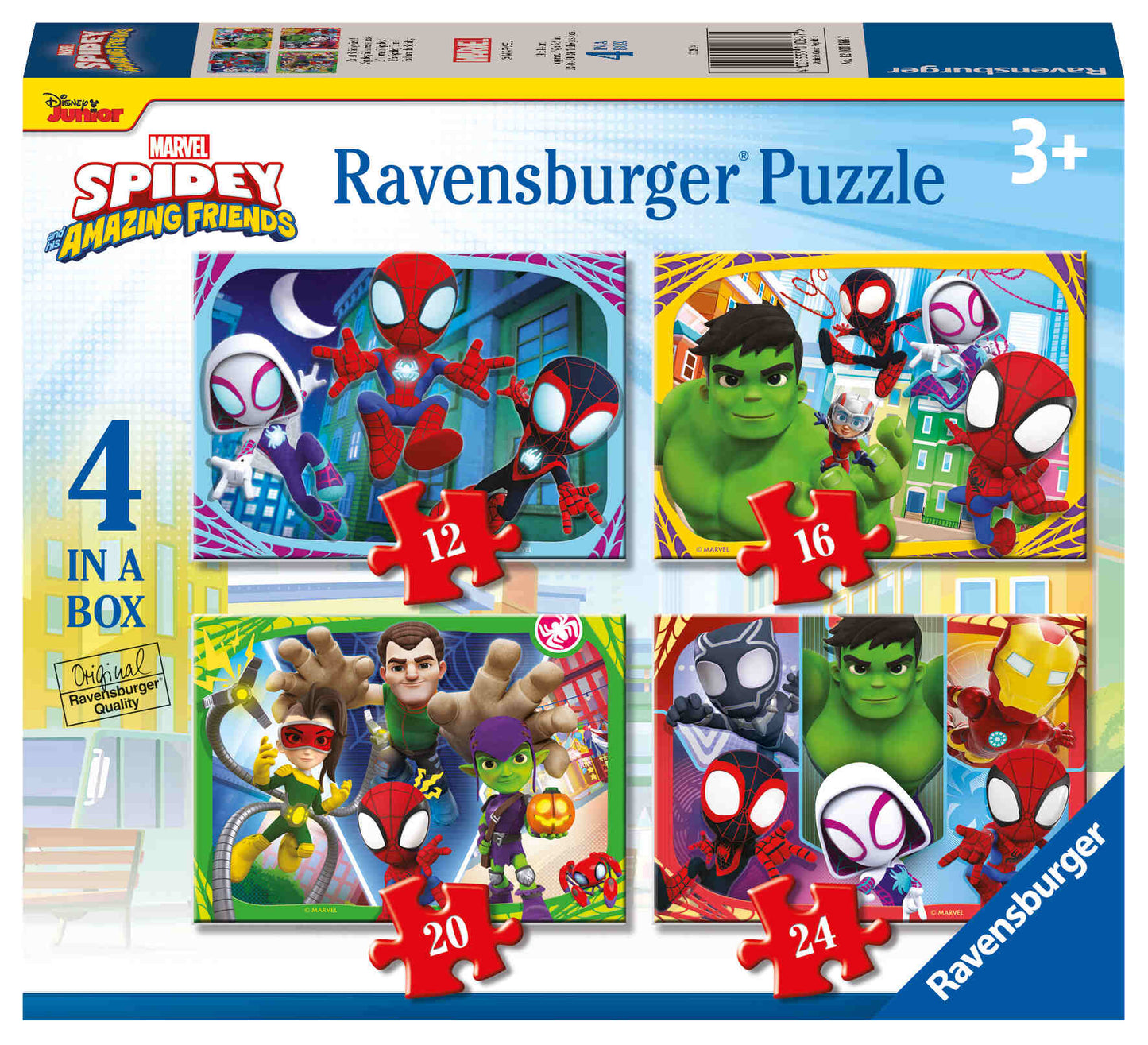 Ravensburger - Spiderman It's Spidey Time! Puzzle 12/16/20/24 Pieces