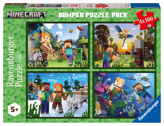 Ravensburger - Minecraft Bumper Pack 4x100pc