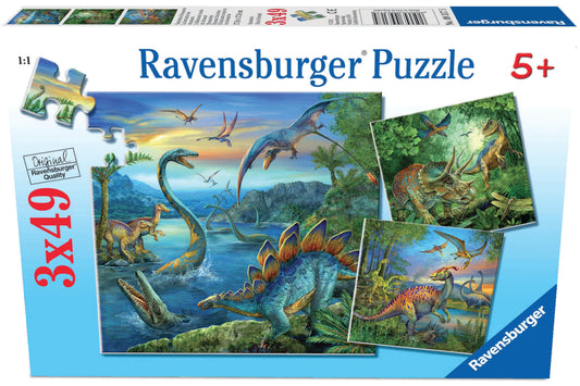 Ravensburger - Dinosaur Fascination Puzzle 3x49 Pieces