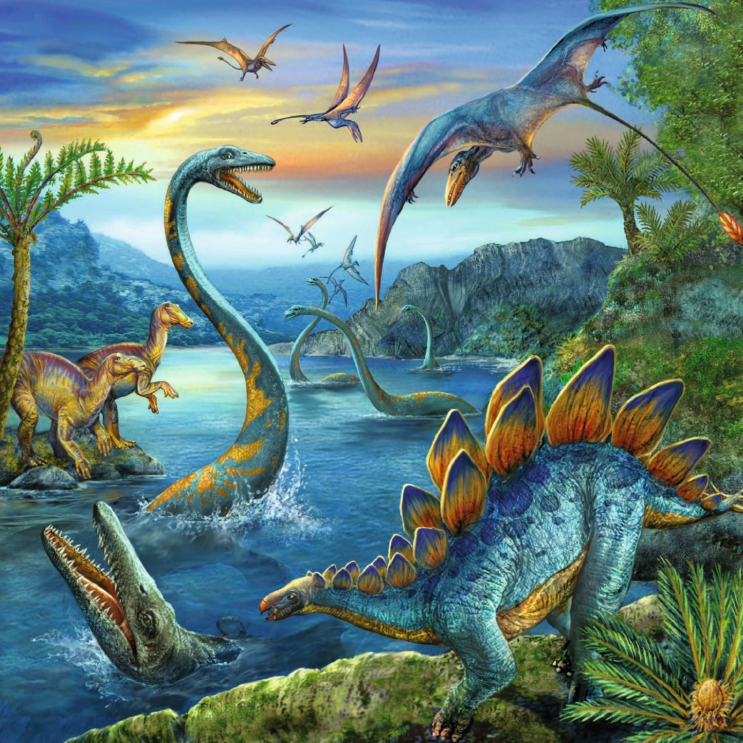 Ravensburger - Dinosaur Fascination Puzzle 3x49 Pieces