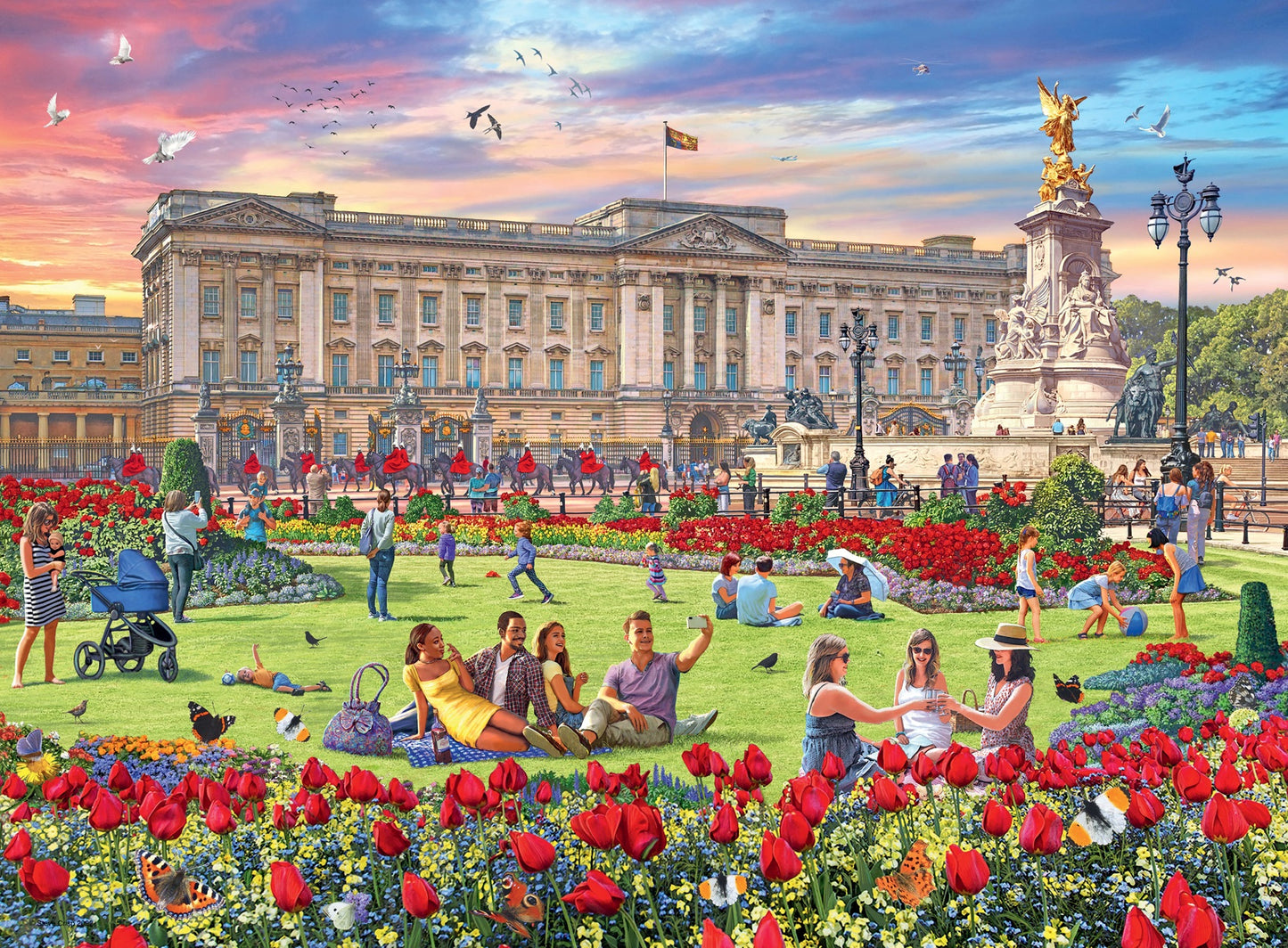 Ravensburger No 5 Royal residences 4 x 500pc
