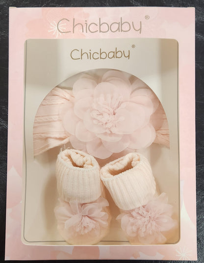 Beautiful Blossom :Baby Socks and Headband Set