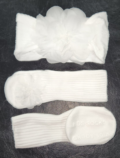 Beautiful Blossom :Baby Socks and Headband Set