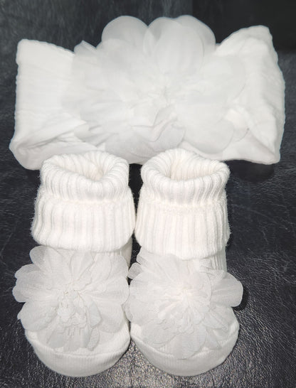 Beautiful Blossom :Baby Socks and Headband Set