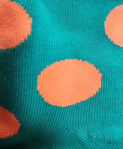 Neon Spot Cotton Ankle Socks