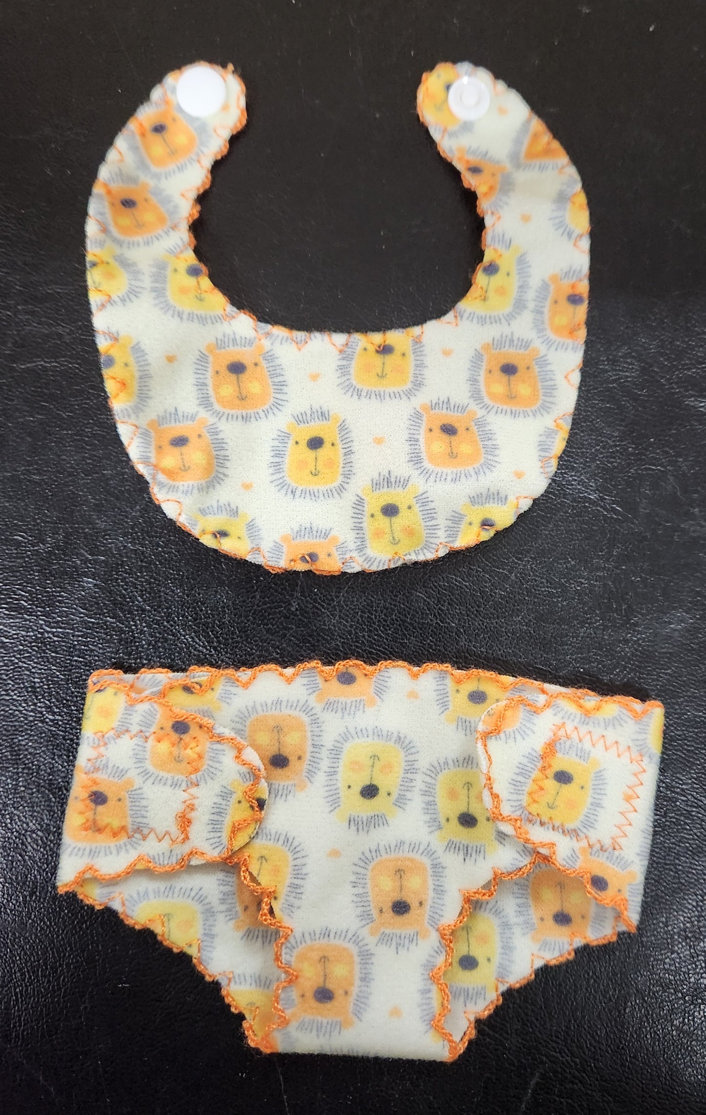 Doll Clothes 14 inch Bib and Nappy