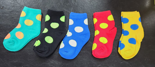 Neon Spot Cotton Ankle Socks