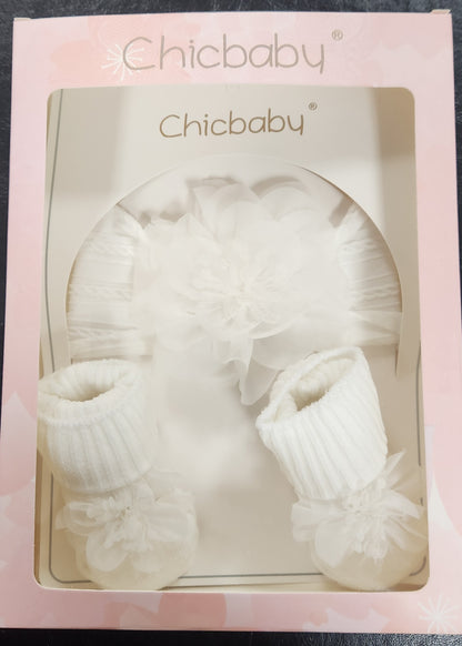 Beautiful Blossom :Baby Socks and Headband Set