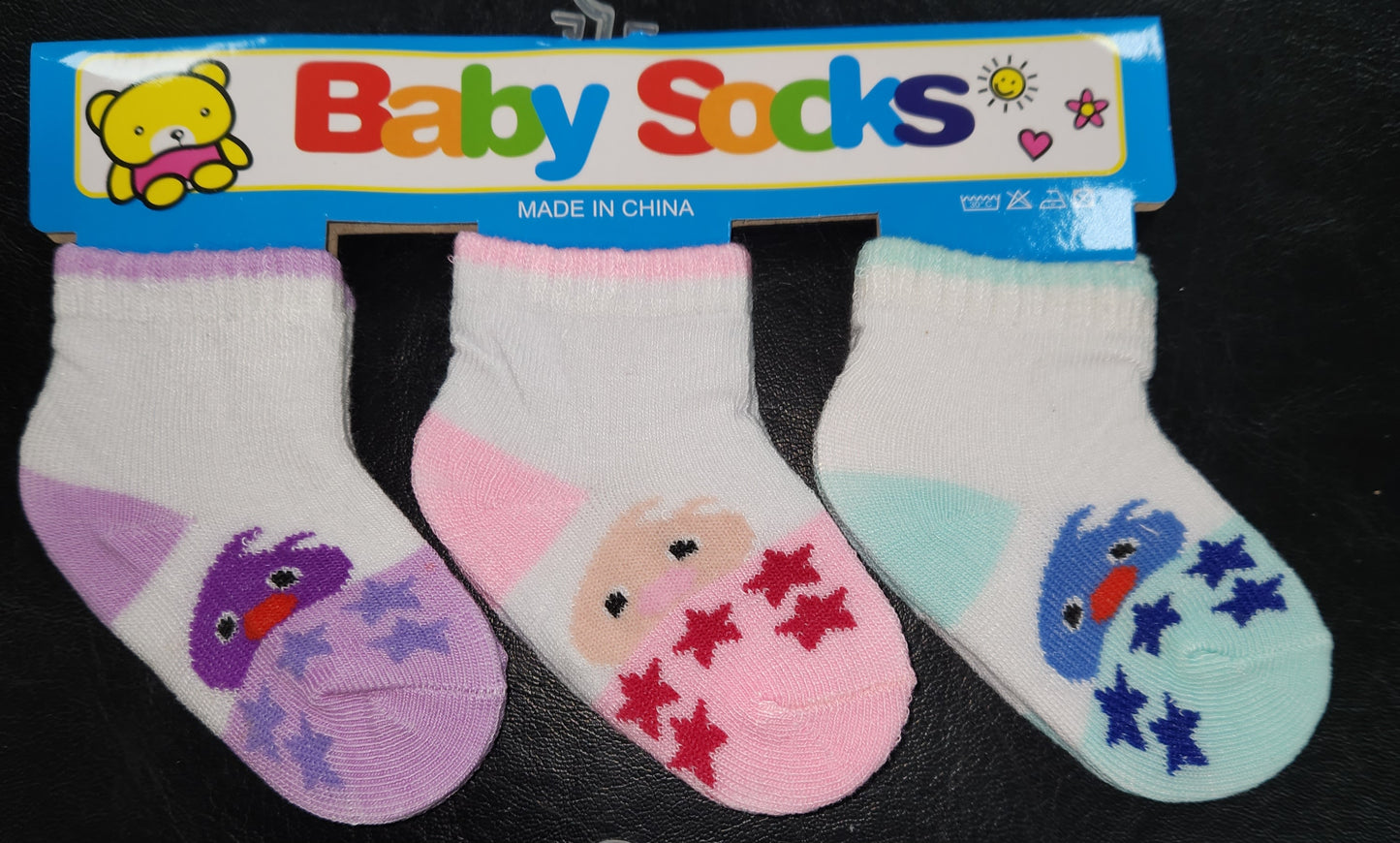Baby 3 pack Breathable and Sweat Absorbing Socks